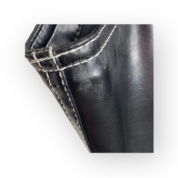 Vintage 90’s: Moschino Jeans ☻ Vegan Leather Mini Zip Dress ☻ Black ☻ Fits 4 6 8 - Picture 6 of 16